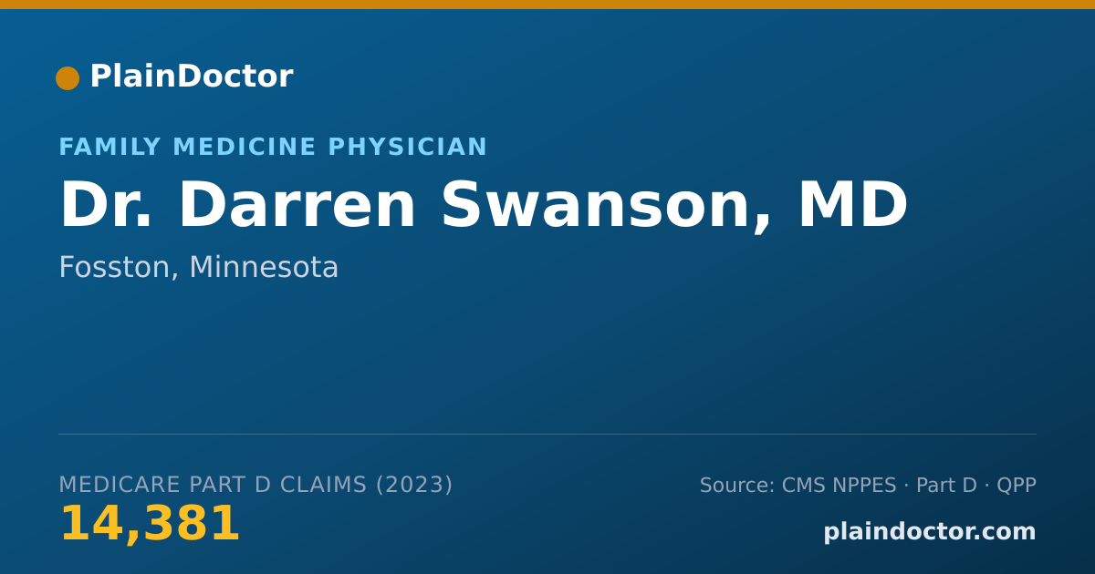 Shareable card for Darren Swanson, MD - Family Medicine Physician, Fosston, MN