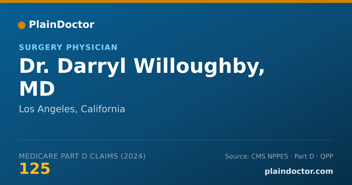 Shareable card for Darryl Willoughby, MD - Surgery Physician, Los Angeles, CA