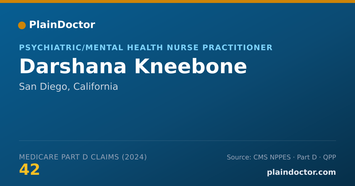 Shareable card for Darshana Kneebone - Psychiatric/Mental Health Nurse Practitioner, San Diego, CA