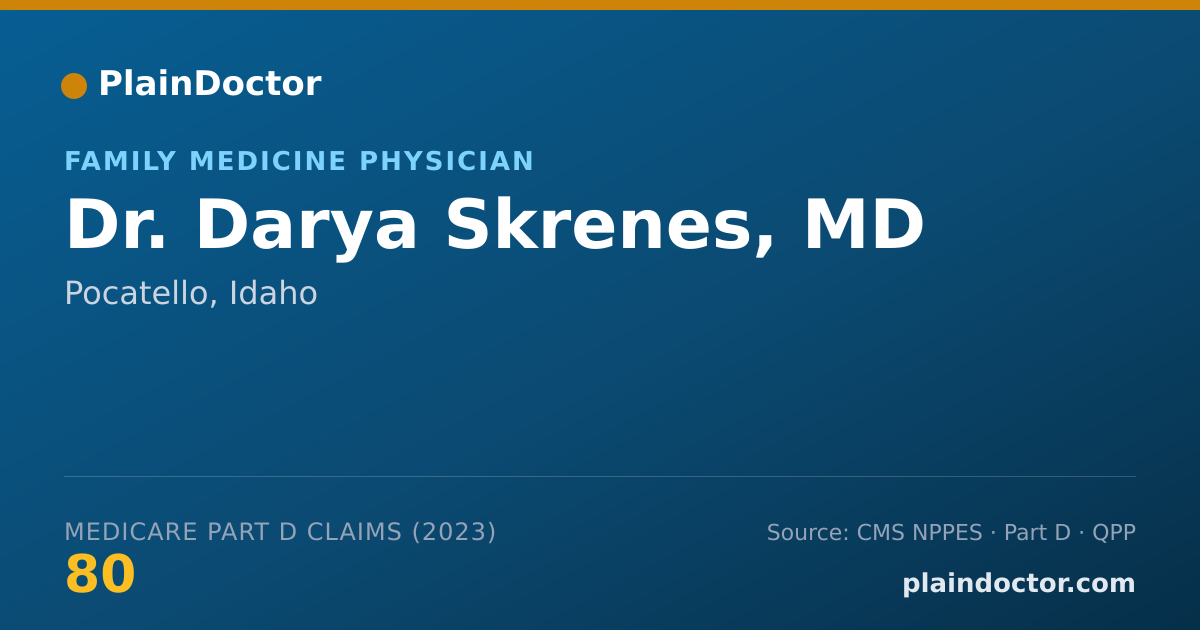 Shareable card for Darya Skrenes, MD - Family Medicine Physician, Pocatello, ID