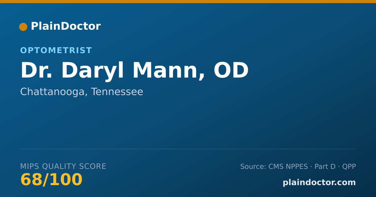 Shareable card for Daryl Mann, OD - Optometrist, Chattanooga, TN