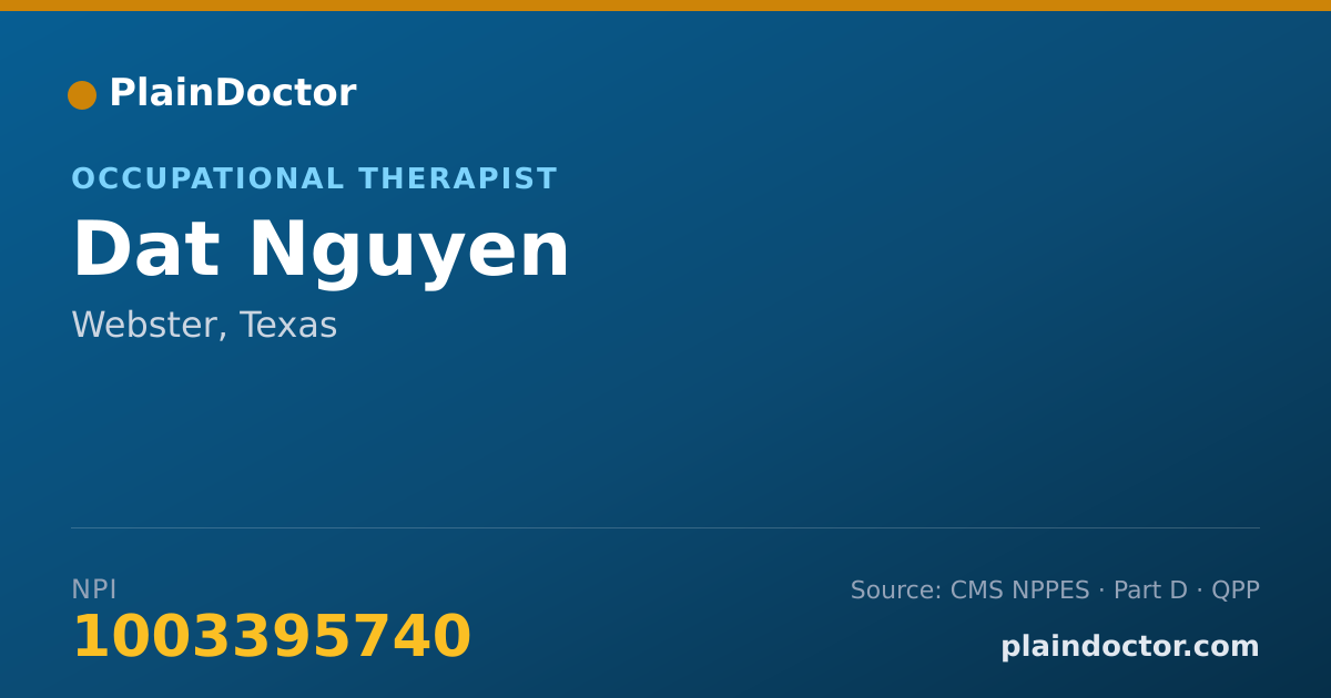 Shareable card for Dat Nguyen - Occupational Therapist, Webster, TX