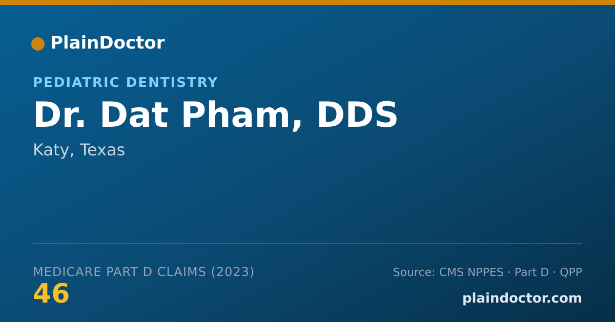 Shareable card for Dat Pham, DDS - Pediatric Dentistry, Katy, TX