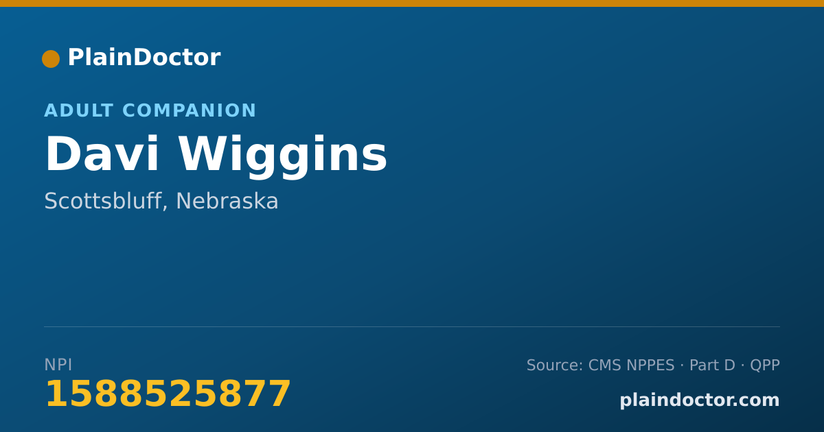 Shareable card for Davi Wiggins - Adult Companion, Scottsbluff, NE