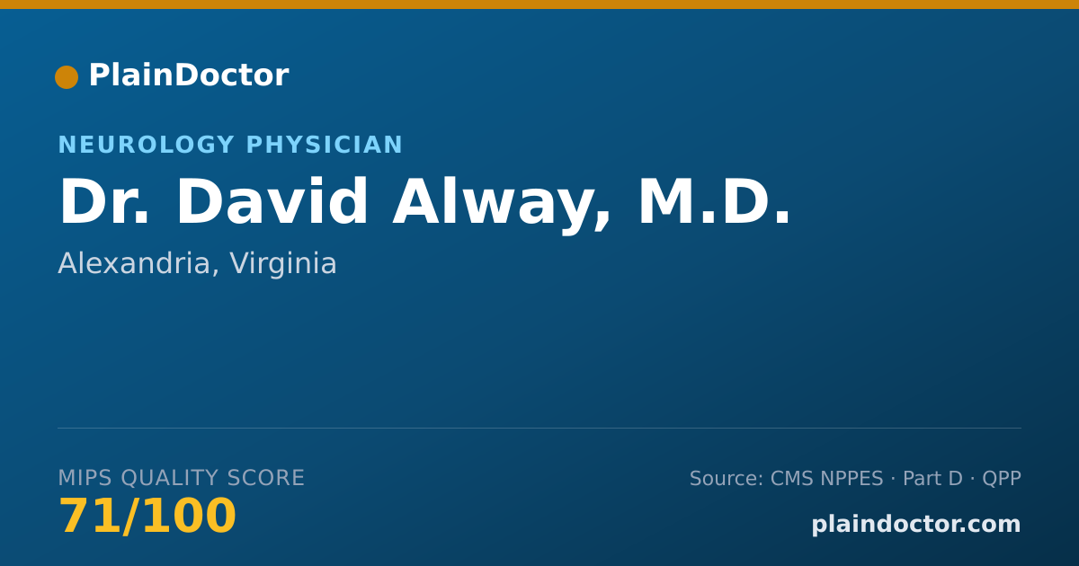Shareable card for David Alway, M.D. - Specialist, Alexandria, VA