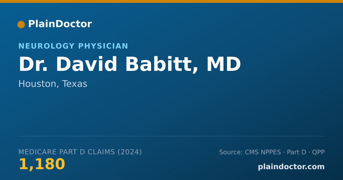 Shareable card for David Babitt, MD - Sports Medicine (Psychiatry & Neurology) Physician, Houston, TX