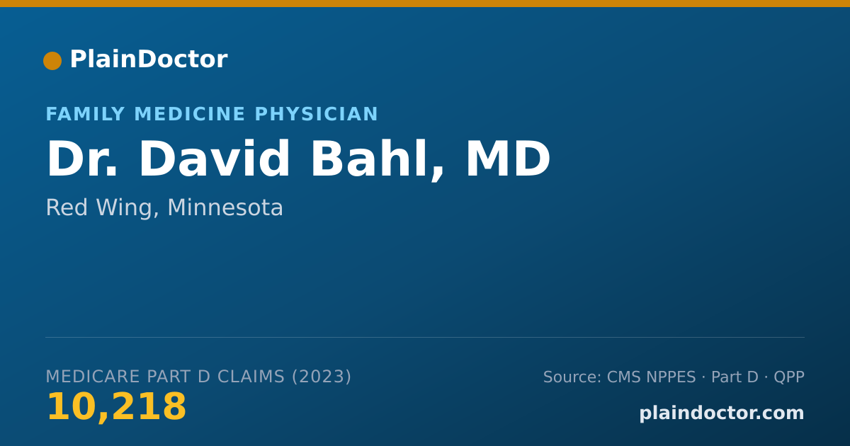 Shareable card for David Bahl, MD - Family Medicine Physician, Red Wing, MN