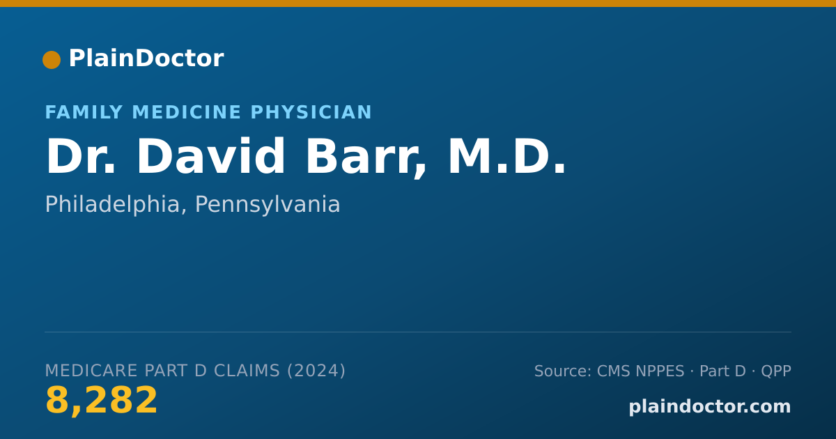 Shareable card for David Barr, M.D. - Family Medicine Physician, Philadelphia, PA