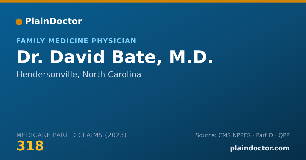 Shareable card for David Bate, M.D. - Family Medicine Physician, Hendersonville, NC
