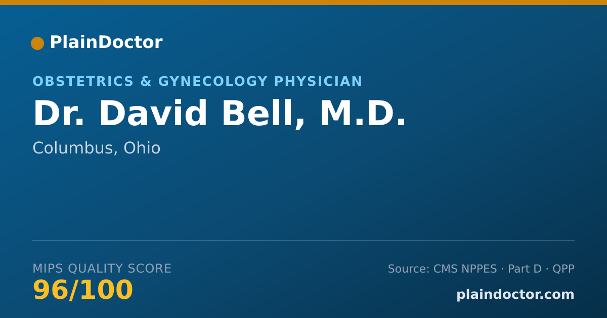 Shareable card for David Bell, M.D. - Obstetrics & Gynecology Physician, Columbus, OH