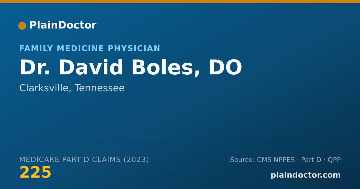 Shareable card for David Boles, DO - Family Medicine Physician, Clarksville, TN