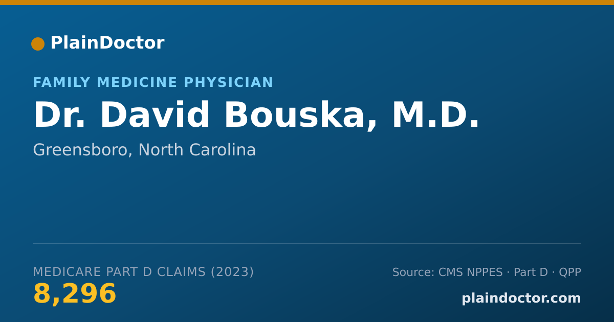 Shareable card for David Bouska, M.D. - Family Medicine Physician, Greensboro, NC