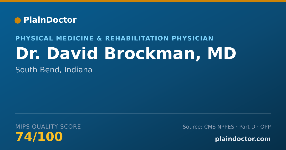 Shareable card for David Brockman, MD - Physical Medicine & Rehabilitation Physician, South Bend, IN