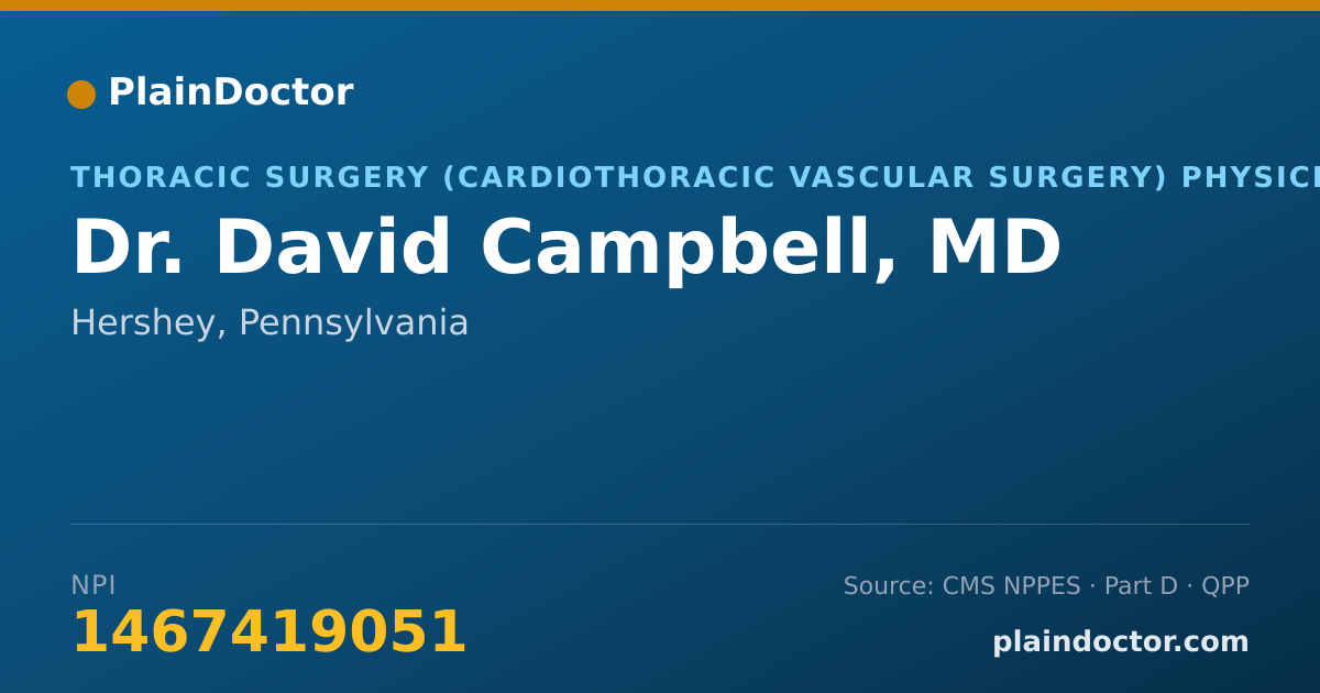 Shareable card for David Campbell, MD - Surgery Physician, Hershey, PA