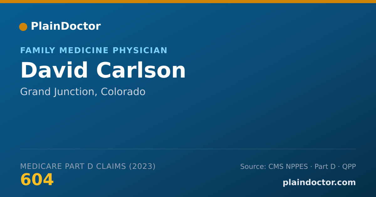 Shareable card for David Carlson - Family Medicine Physician, Grand Junction, CO