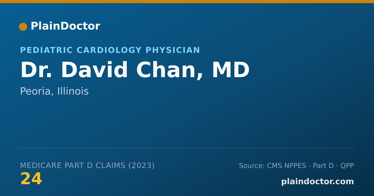Shareable card for David Chan, MD - Pediatric Cardiology Physician, Peoria, IL