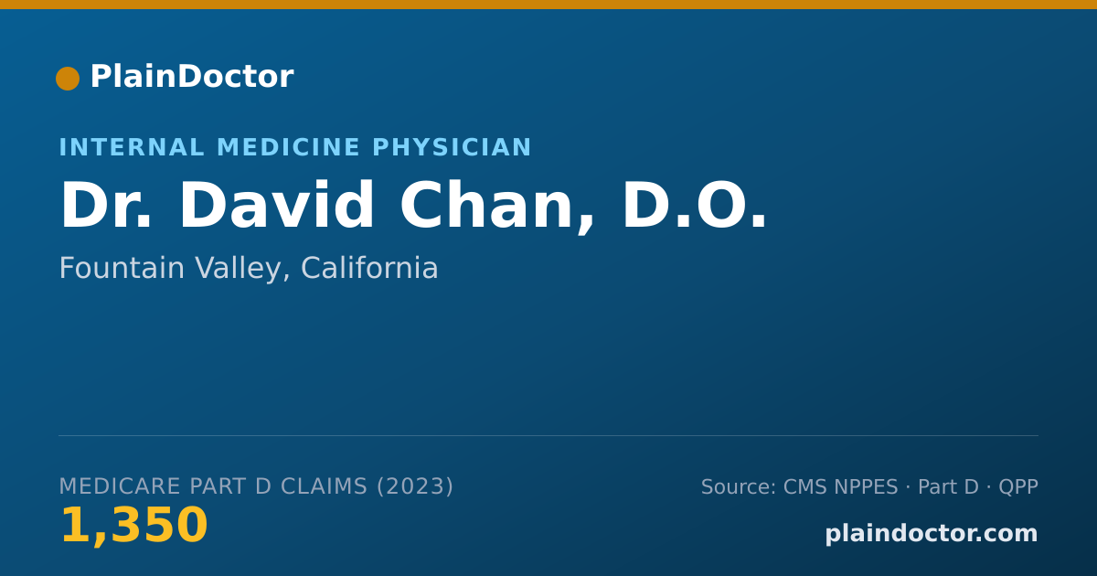 Shareable card for David Chan, D.O. - Internal Medicine Physician, Fountain Valley, CA