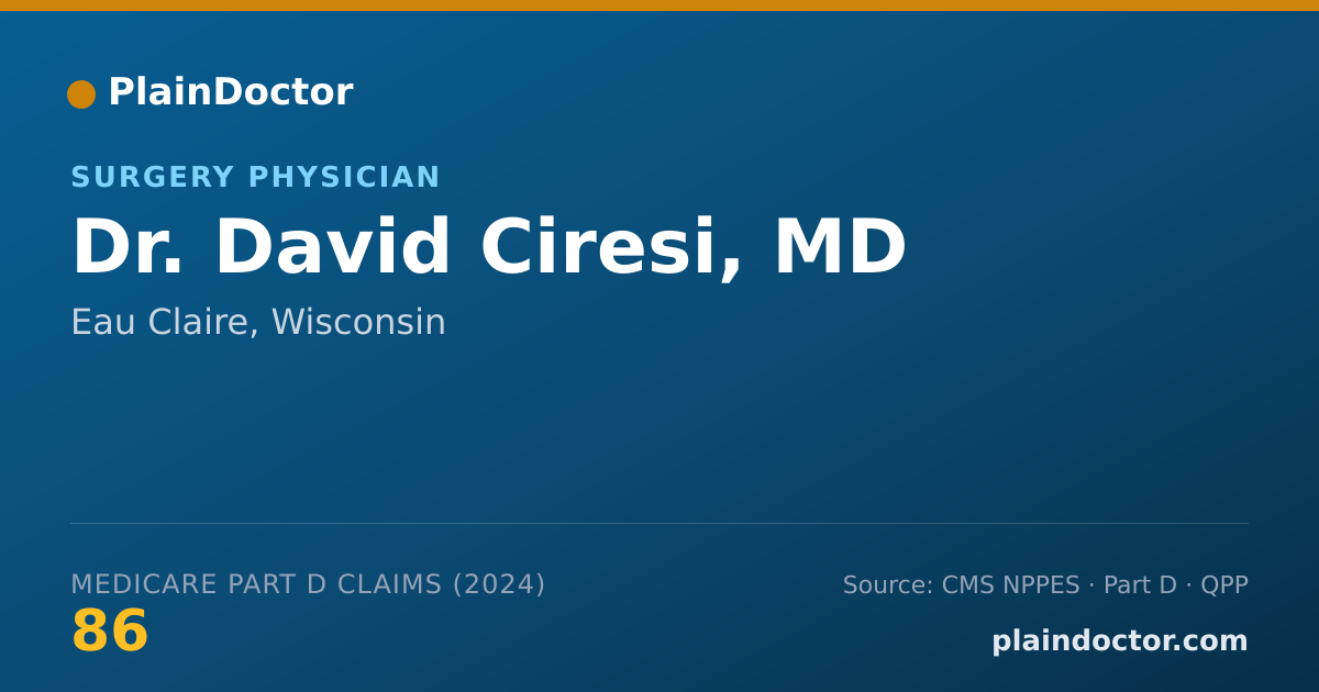 Shareable card for David Ciresi, MD - Surgery Physician, Eau Claire, WI