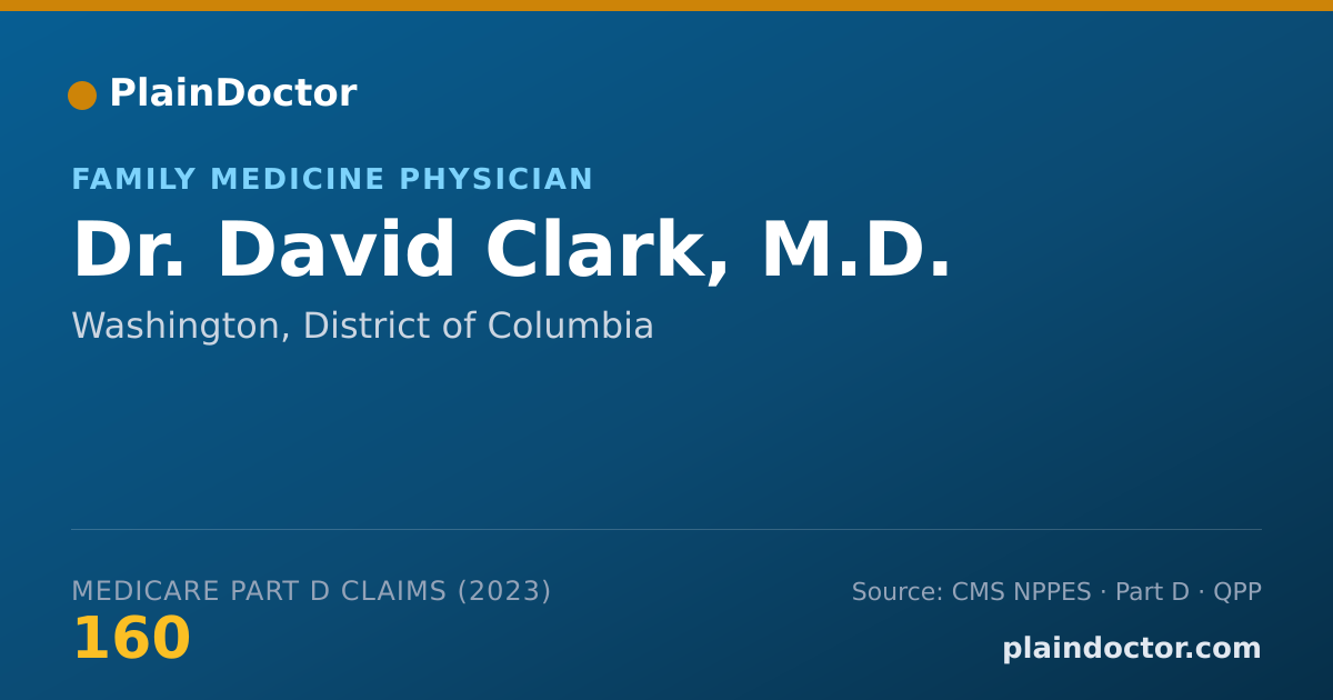 Shareable card for David Clark, M.D. - Family Medicine Physician, Washington, DC