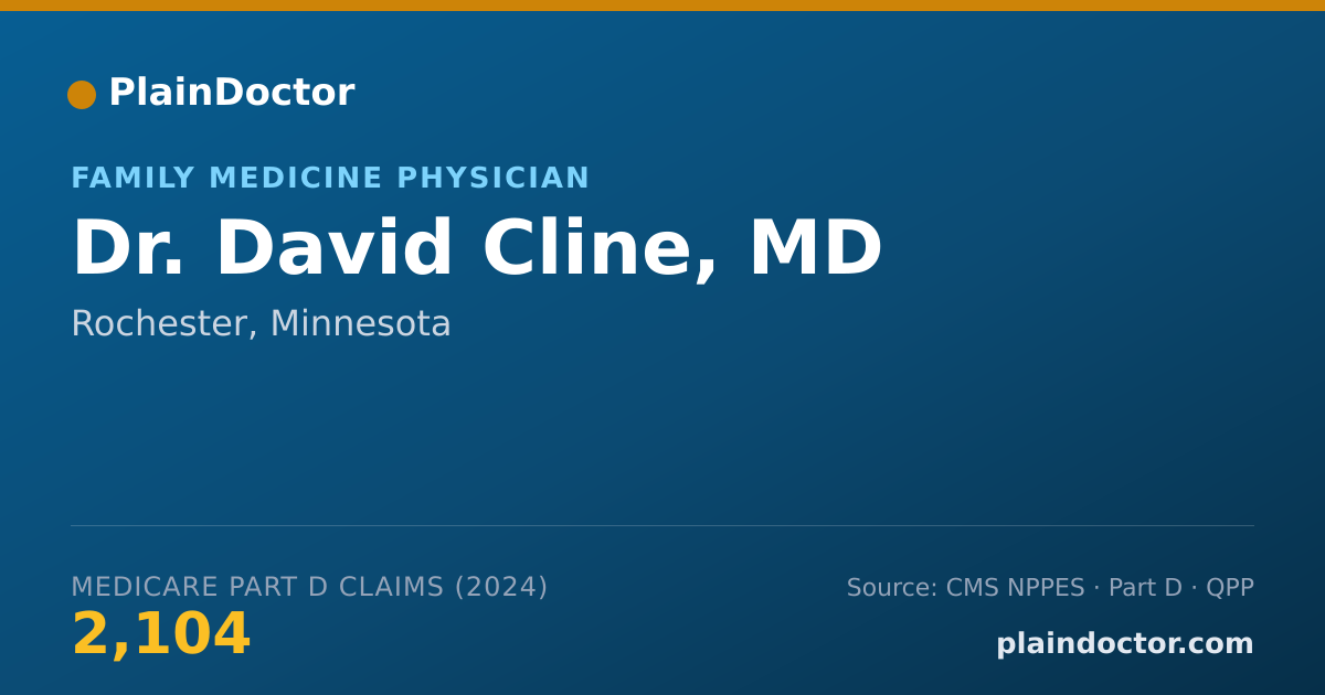 Shareable card for David Cline, MD - Family Medicine Physician, Rochester, MN