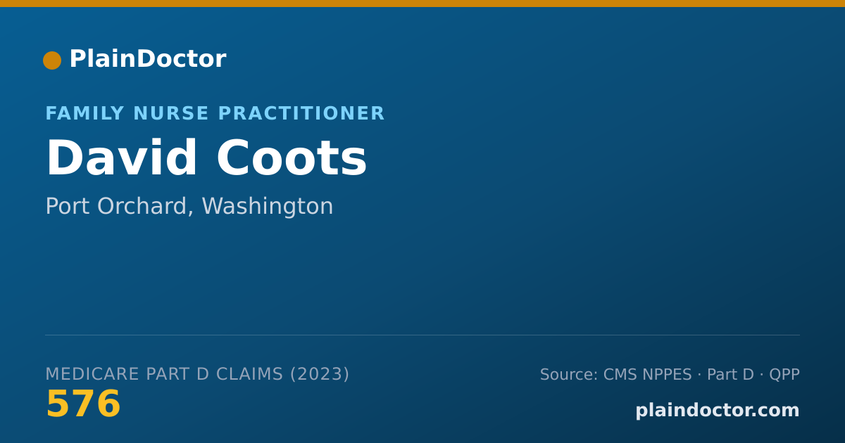Shareable card for David Coots - Family Nurse Practitioner, Port Orchard, WA
