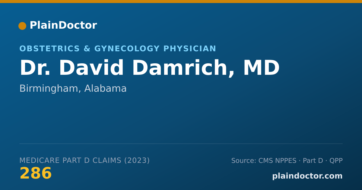 Shareable card for David Damrich, MD - Obstetrics & Gynecology Physician, Birmingham, AL