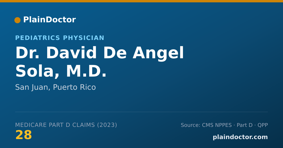 Shareable card for David De Angel Sola, M.D. - Pediatrics Physician, San Juan, PR