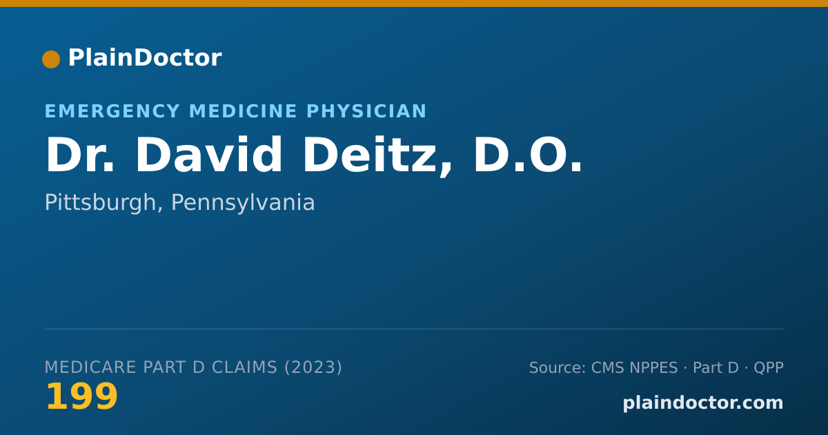 Shareable card for David Deitz, D.O. - Emergency Medicine Physician, Pittsburgh, PA