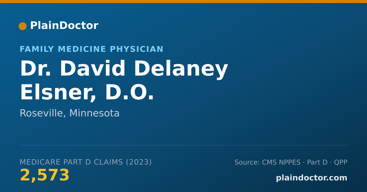 Shareable card for David Delaney Elsner, D.O. - Family Medicine Physician, Roseville, MN