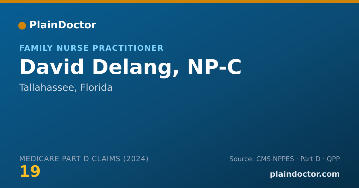 Shareable card for David Delang, NP-C - Family Nurse Practitioner, Tallahassee, FL
