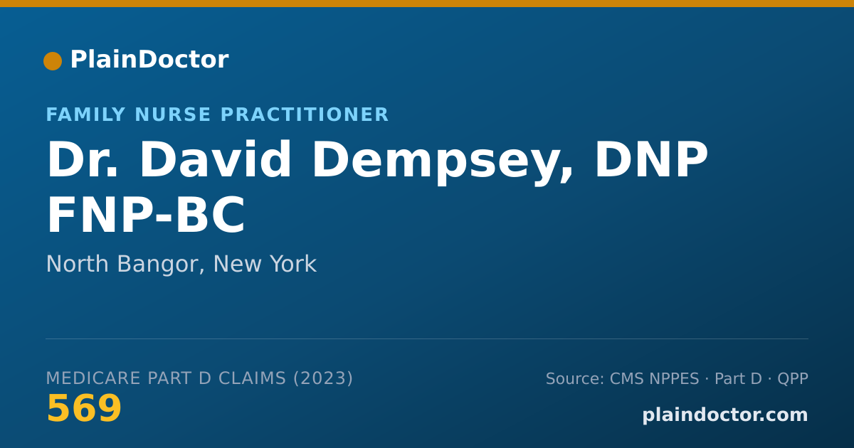 Shareable card for David Dempsey, DNP FNP-BC - Family Nurse Practitioner, North Bangor, NY