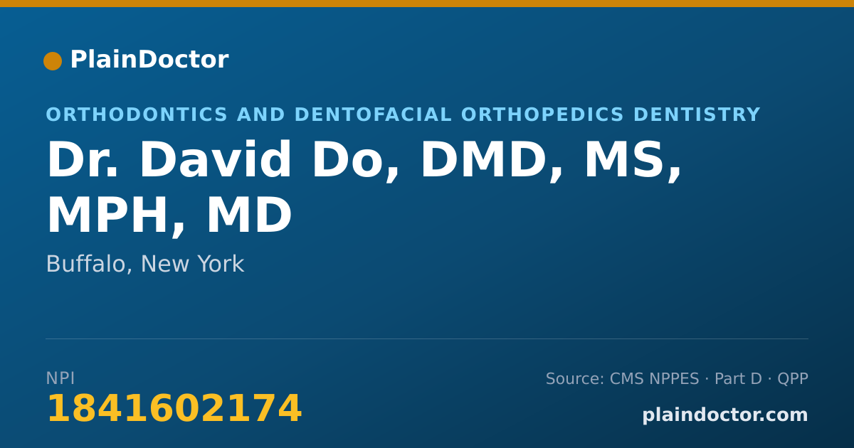 Shareable card for David Do, DMD, MS, MPH, MD - Orthodontics and Dentofacial Orthopedics Dentistry, Buffalo, NY