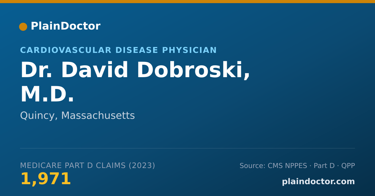 Shareable card for David Dobroski, M.D. - Cardiovascular Disease Physician, Quincy, MA