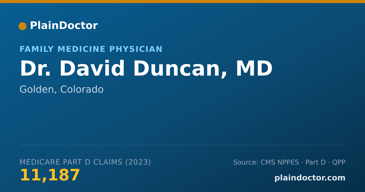 Shareable card for David Duncan, MD - Family Medicine Physician, Golden, CO