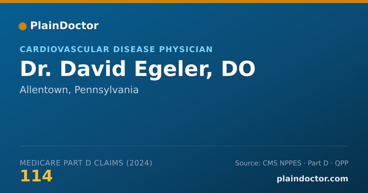 Shareable card for David Egeler, DO - Cardiovascular Disease Physician, Allentown, PA