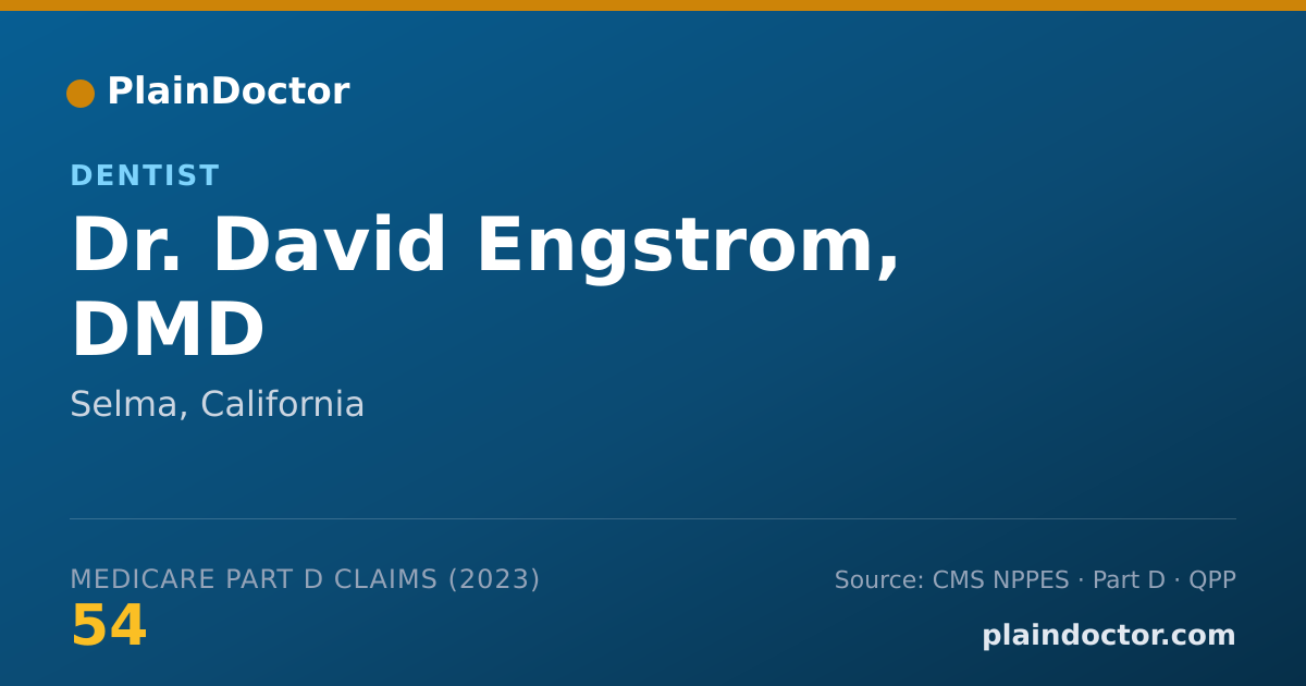 Shareable card for David Engstrom, DMD - Dentist, Selma, CA
