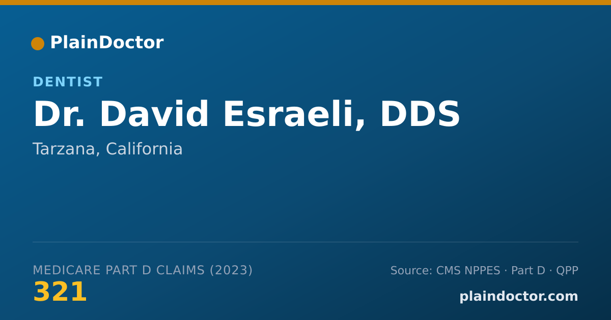 Shareable card for David Esraeli, DDS - Dentist, Tarzana, CA
