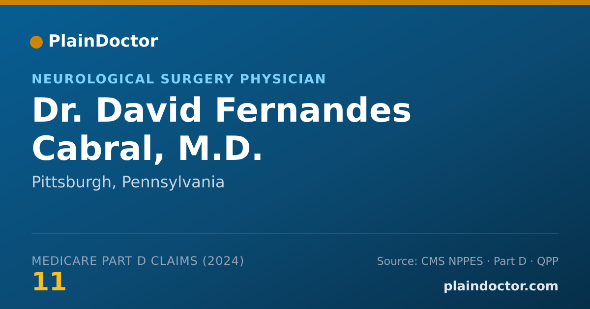 Shareable card for David Fernandes Cabral, M.D. - Neurological Surgery Physician, Pittsburgh, PA