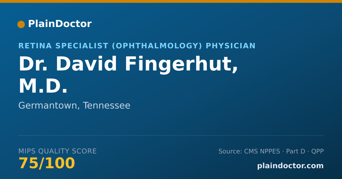 Shareable card for David Fingerhut, M.D. - Retina Specialist (Ophthalmology) Physician, Germantown, TN