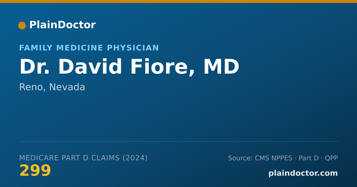 Shareable card for David Fiore, MD - Family Medicine Physician, Reno, NV