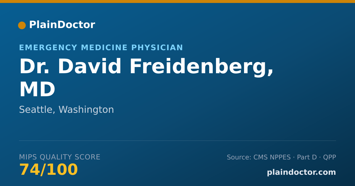 Shareable card for David Freidenberg, MD - Emergency Medicine Physician, Seattle, WA