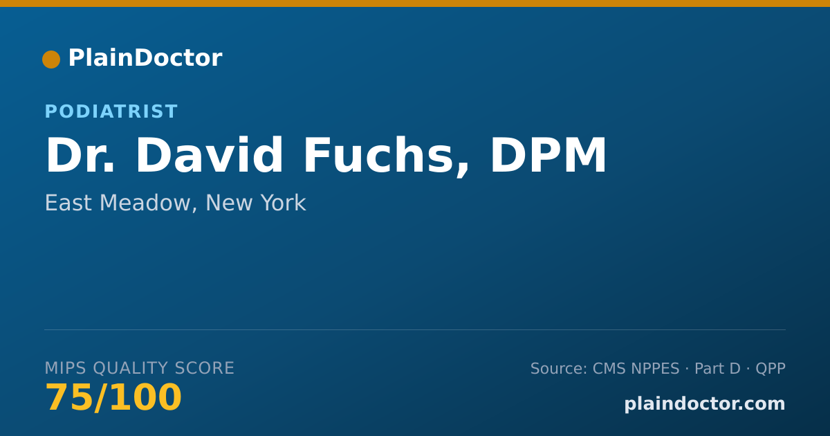 Shareable card for David Fuchs, DPM - Podiatrist, East Meadow, NY