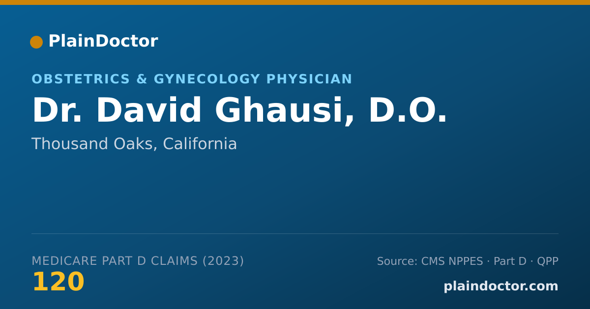 Shareable card for David Ghausi, D.O. - Obstetrics & Gynecology Physician, Thousand Oaks, CA