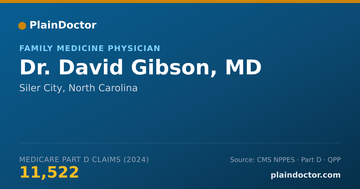 Shareable card for David Gibson, MD - Family Medicine Physician, Siler City, NC