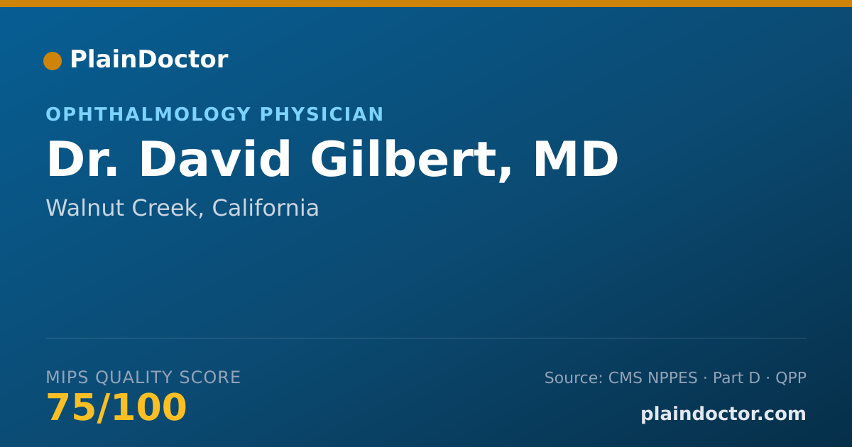 Shareable card for David Gilbert, MD - Ophthalmology Physician, Walnut Creek, CA