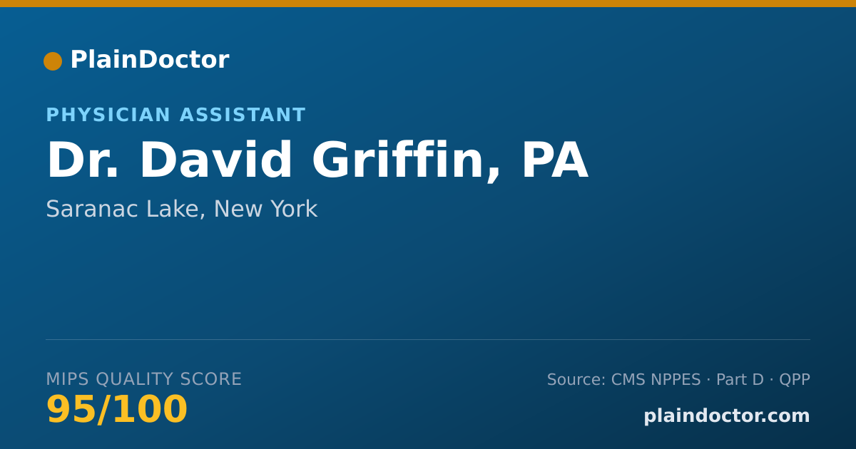 Shareable card for David Griffin, PA - Physician Assistant, Saranac Lake, NY