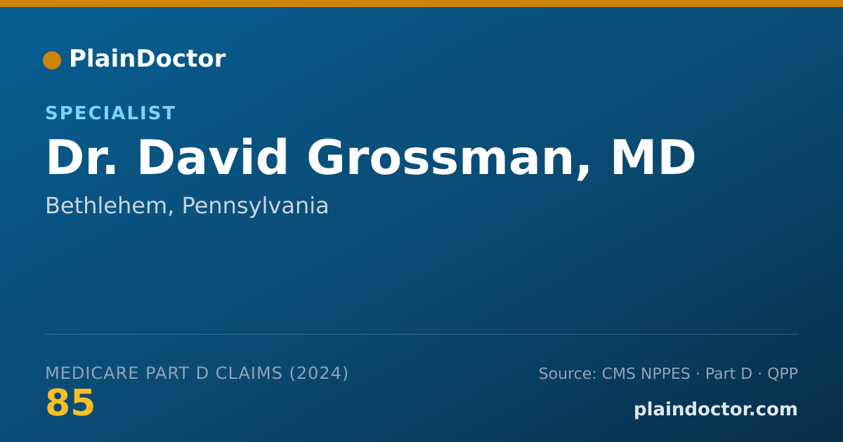 Shareable card for David Grossman, MD - Specialist, Bethlehem, PA