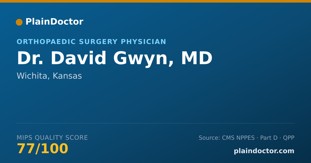 Shareable card for David Gwyn, MD - Orthopaedic Surgery Physician, Wichita, KS