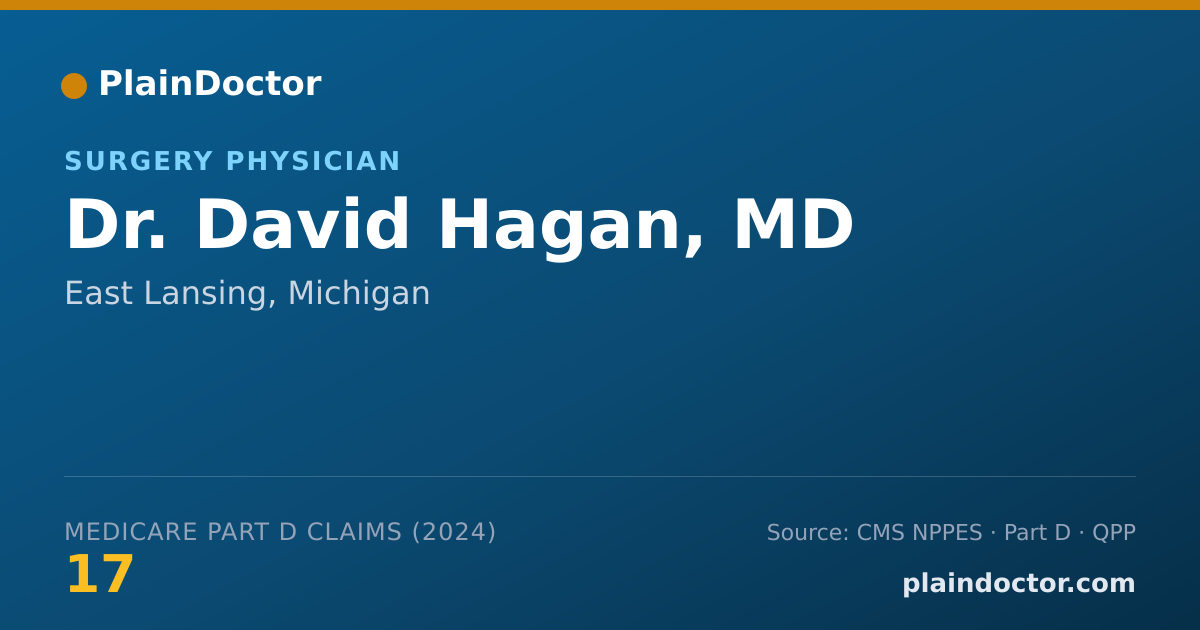 Shareable card for David Hagan, MD - Surgery Physician, East Lansing, MI