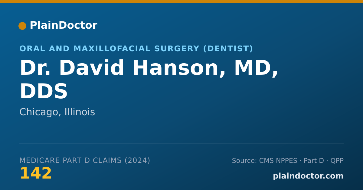 Shareable card for David Hanson, MD, DDS - Oral and Maxillofacial Surgery (Dentist), Chicago, IL